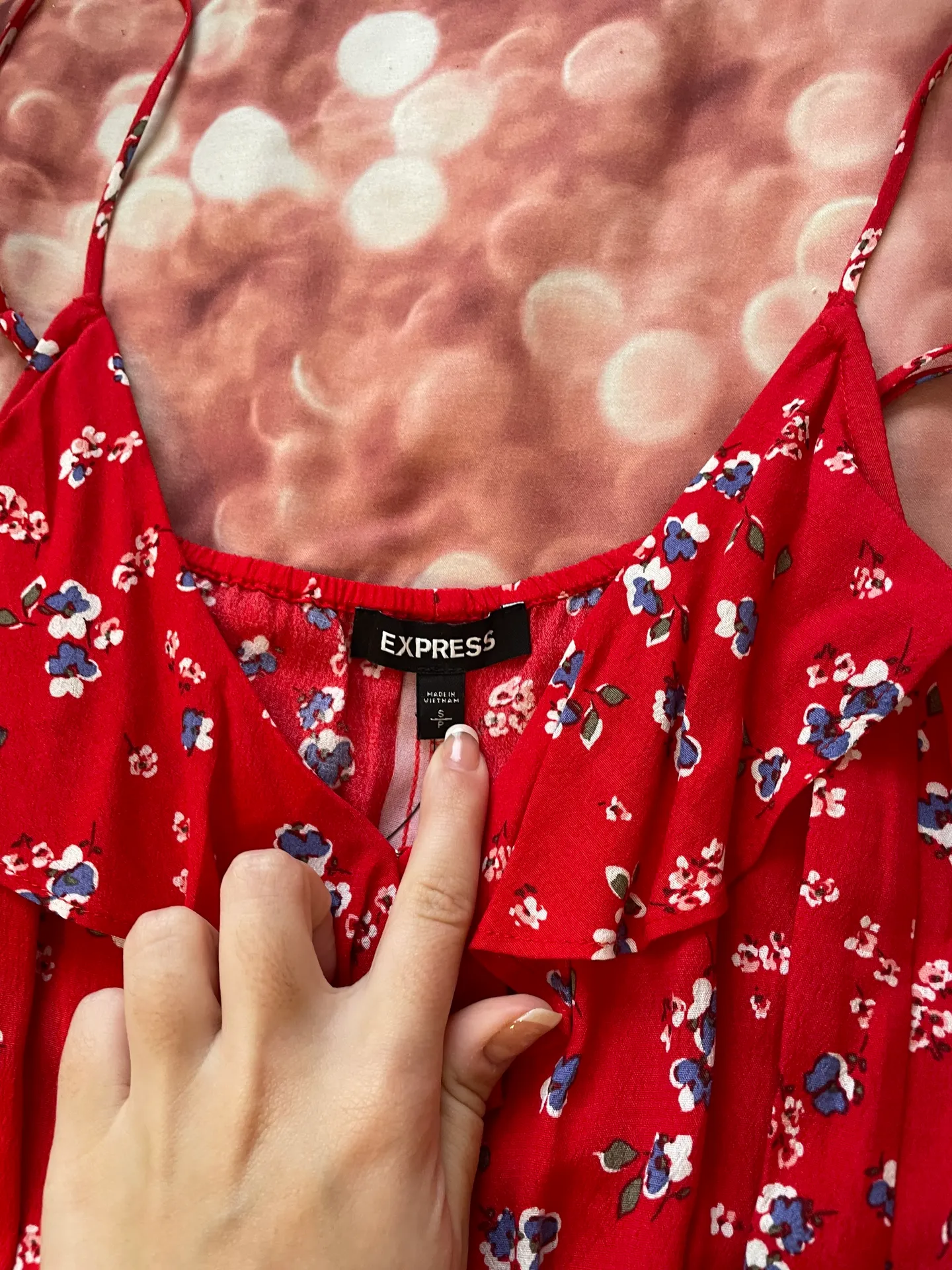 Red Floral Dress - Image 4