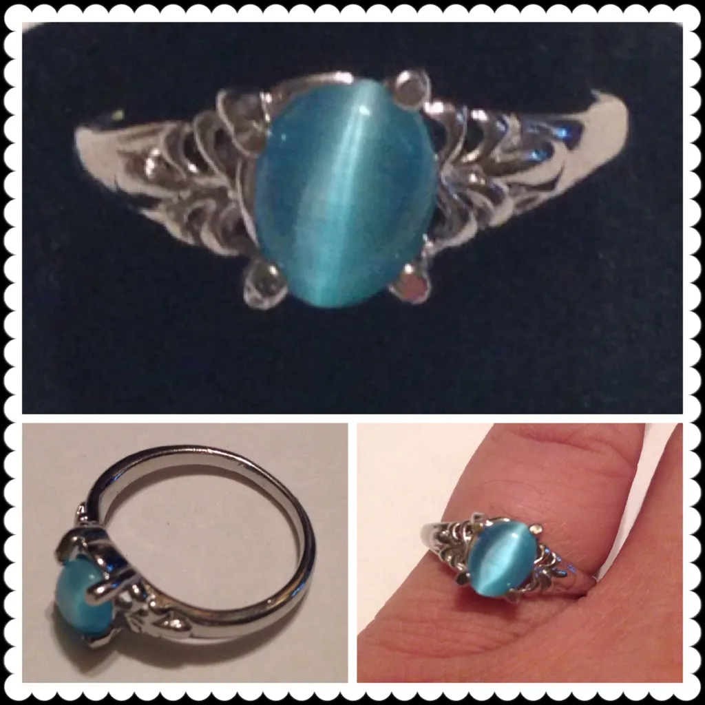 Cats Eye Ring Blue - Image 2