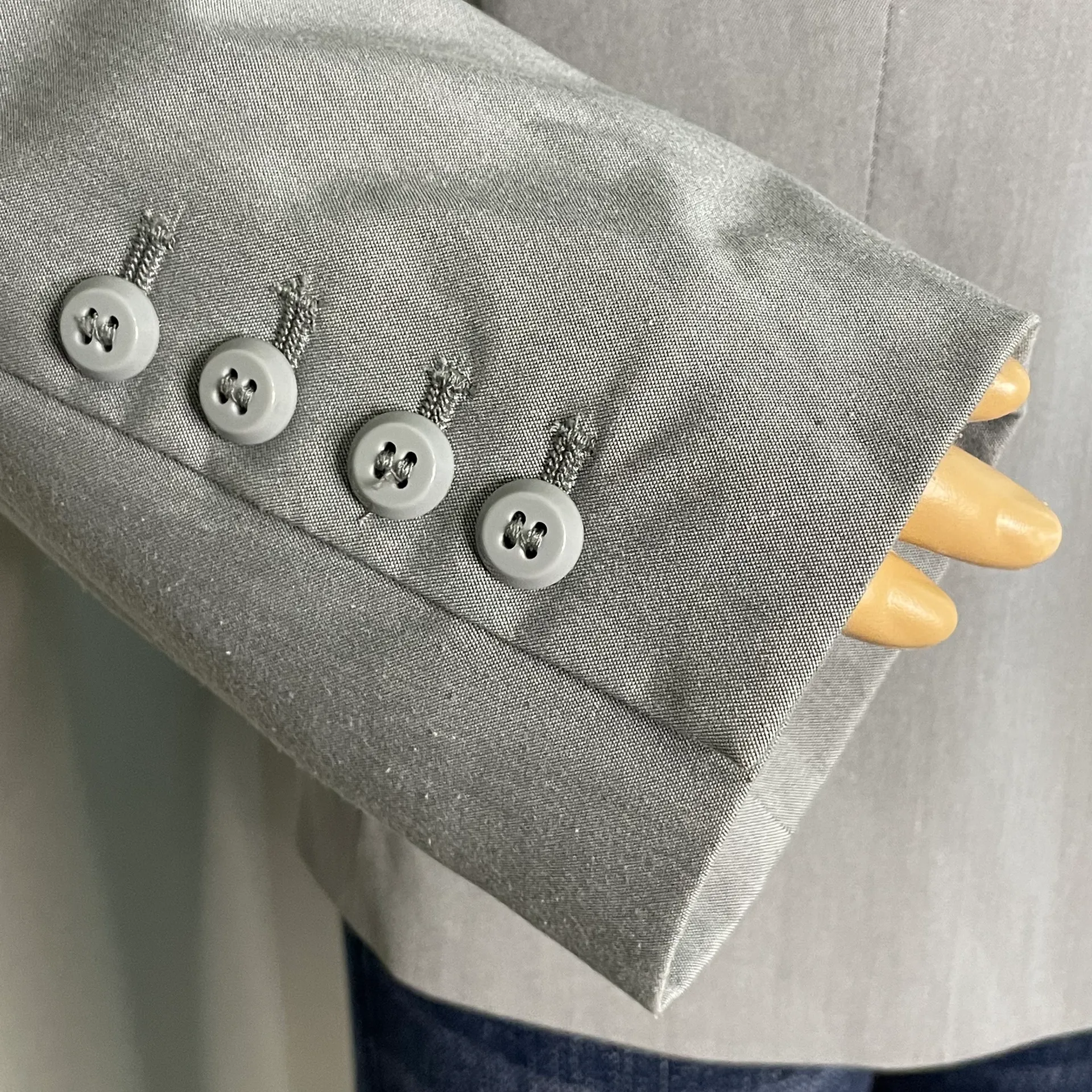 United Colors Of Benetton Stile Benetton Gray 3 Button Blazer Set In Shoulder Pads Size 48 Italy / 12 US  - Image 5