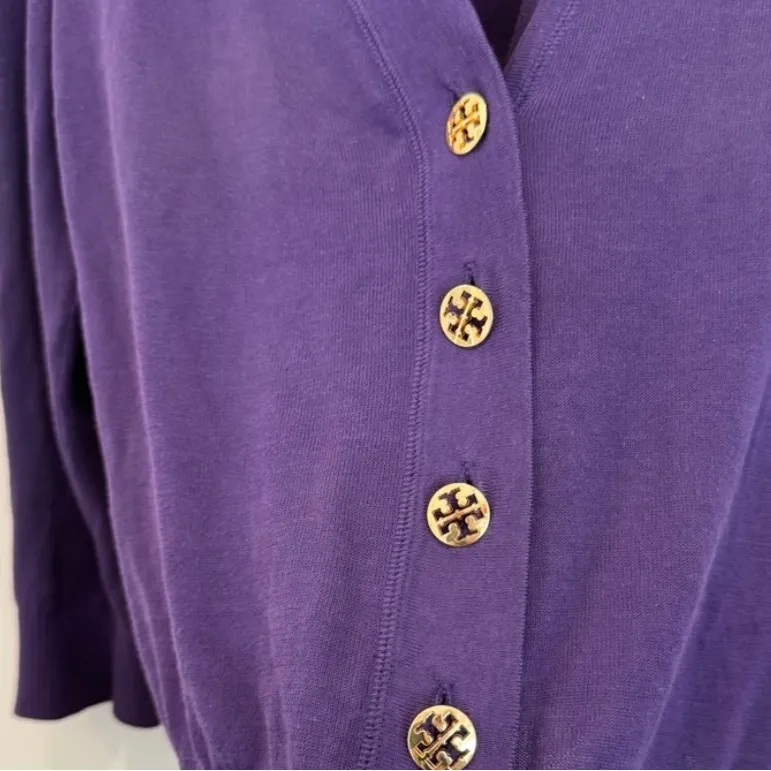 Tory Burch  purple cardigan size M - Image 2