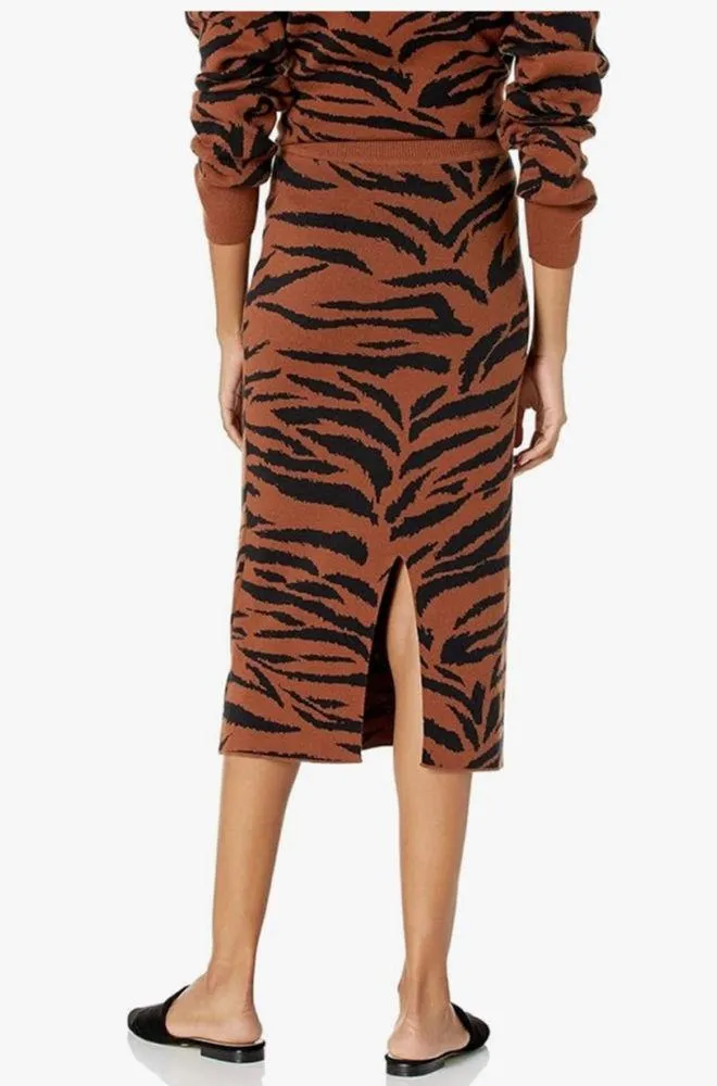 The Drop Iris 100% Cotton Knitted Midi Pencil Skirt Pull - Image 2