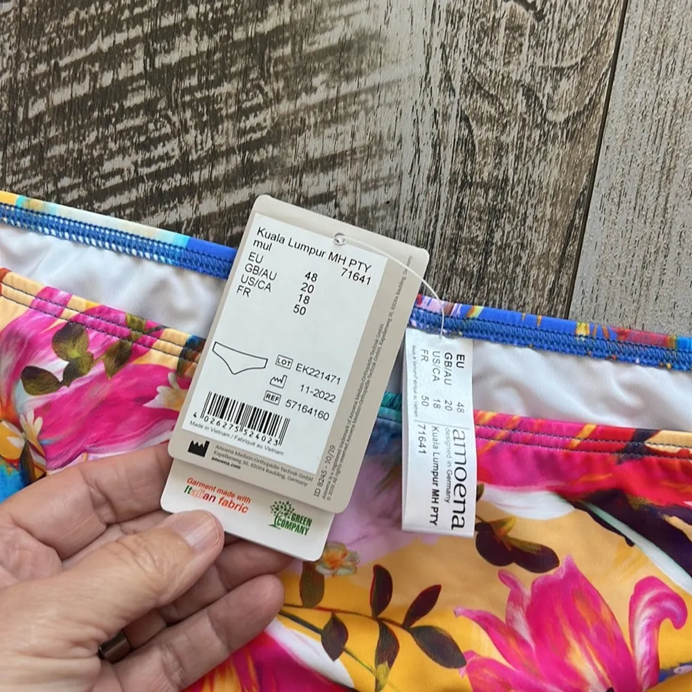 Colorful Floral Bikini Bottoms Pink Size 18 - Image 2