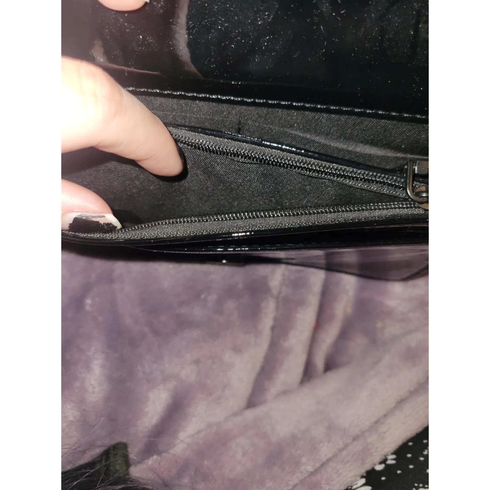 Badgley Mischka Black Glitter Evening Chain Bag Party Purse‎ Clutch - Image 4