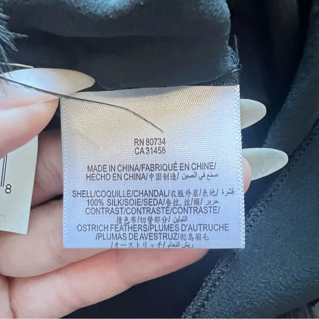 BCBGMaxAzria Dracey Sequin Feather Top Size Small - Image 8