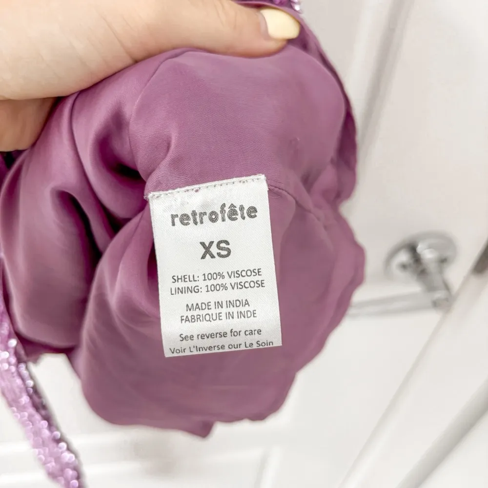 Retrofete ELLA SEQUIN DRESS Lavender - Image 5