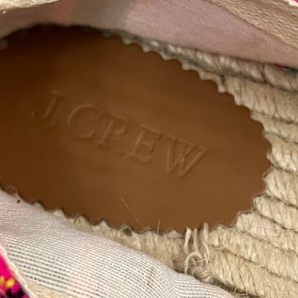 J Crew Pink Woven Southwestern Espadrille Slip On Style 8 - Image 2