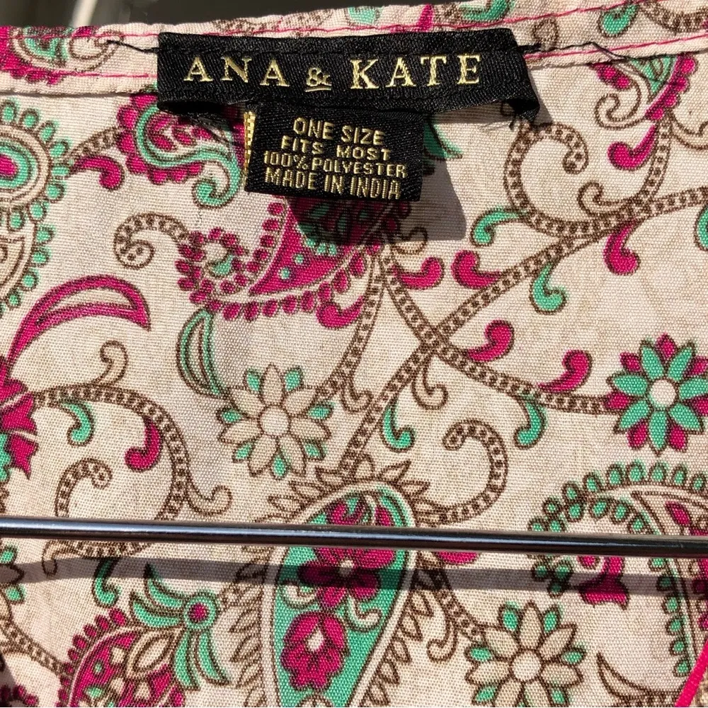 Ana & Kate Paisley Swim Coverup, One Size Pink Size undefined - Image 4