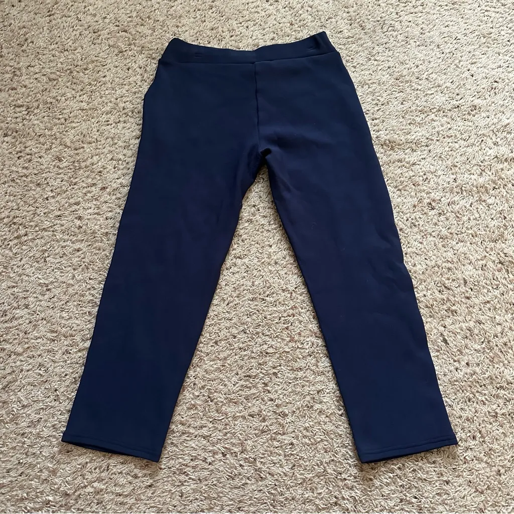 Lemite Women's Size Large Navy Stretch Knit Pull On Pants - Image 4