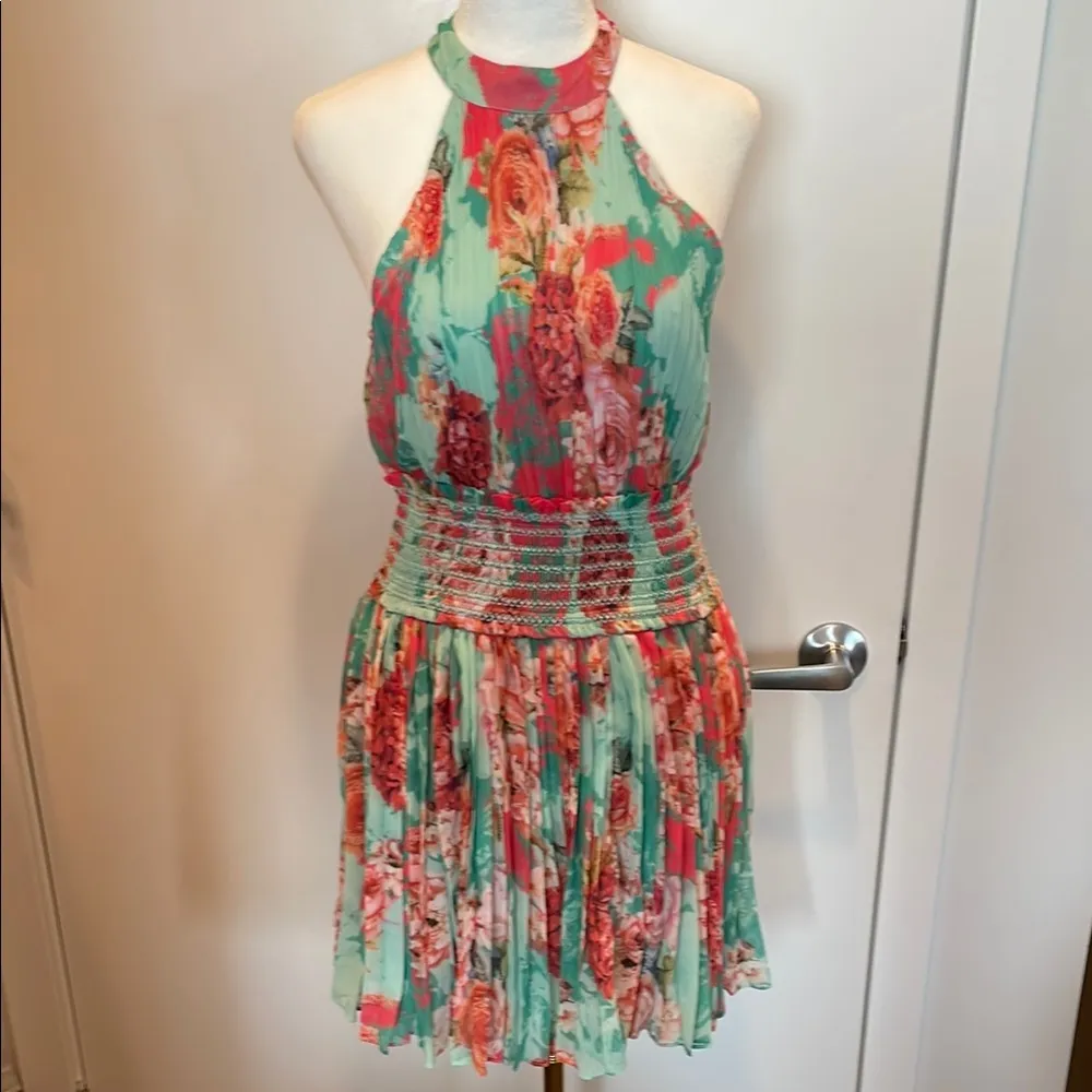 Rococo Sand Ivy Halter Mini Dress NWT Green - Image 2