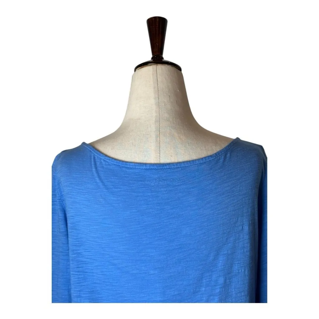 Lilly Pulitzer Dress Women Small Blue Pima Cotton Slub Knit‎ Mini Tee Boho - Image 4