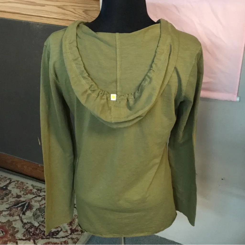 Life Is Good “GOOD VIBES” Lightweight, Long Sleeve Hoodie, Olive Green, Size M - Image 16