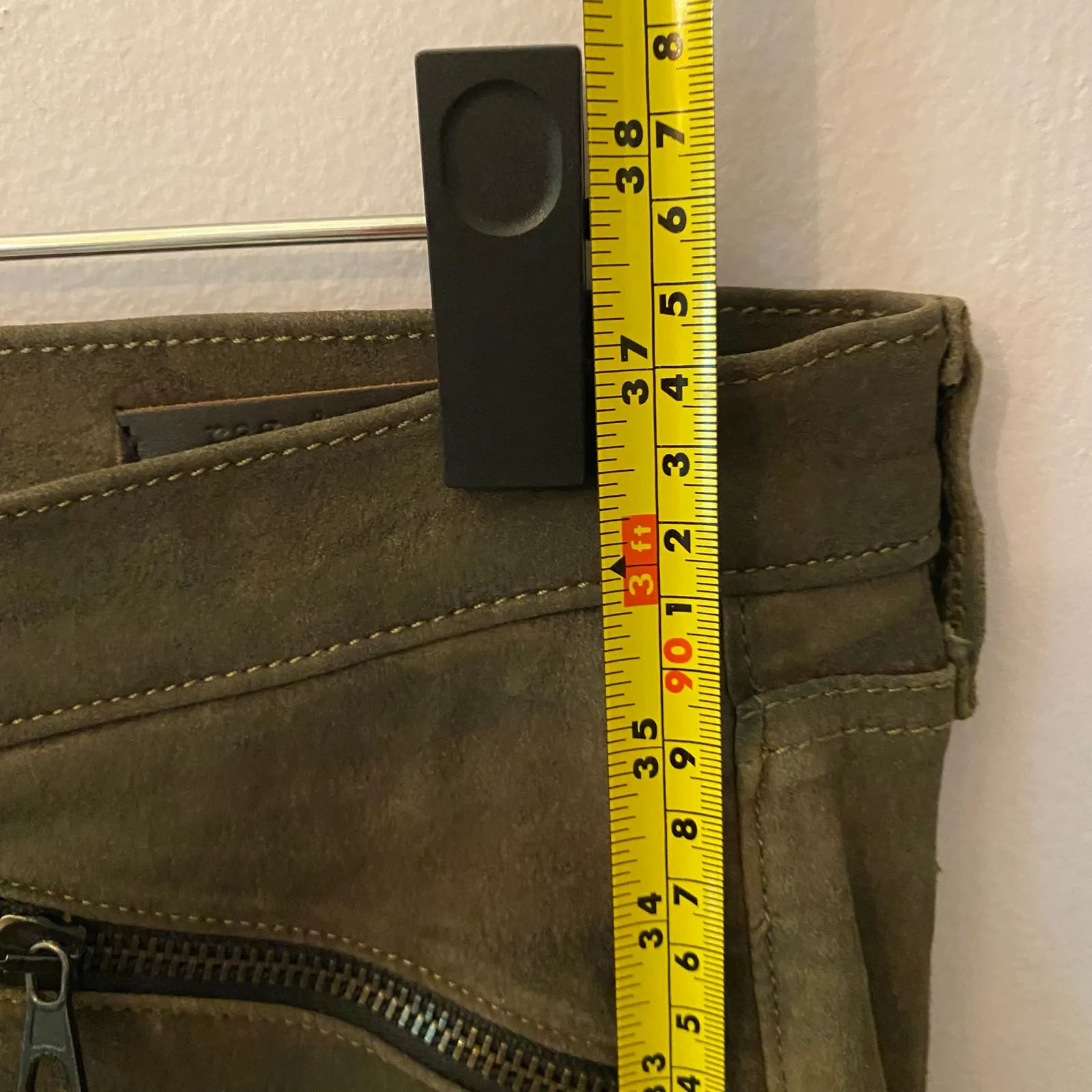 rag & bone Desert Camo Print Skinny Leg Pants 100% Lamb Leather Women's size 28 - Image 9