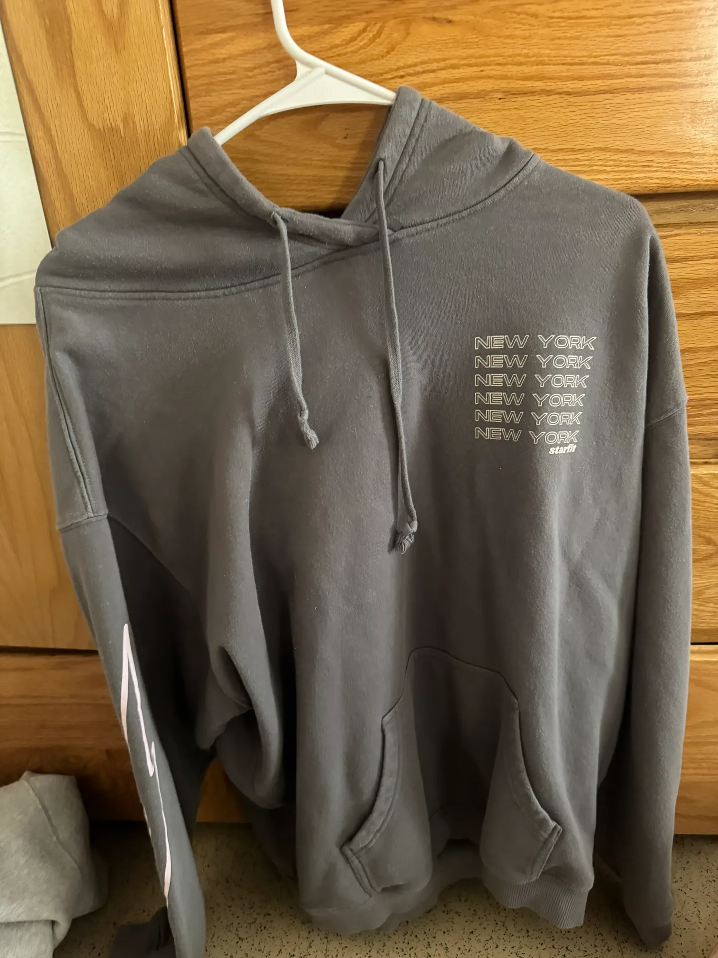 Starfit New York Hoodie Gray Size L - Image 2