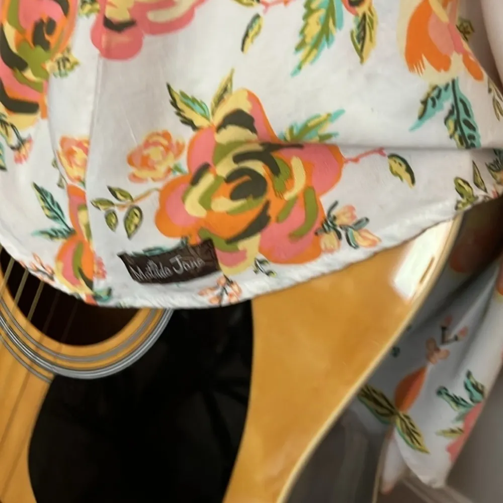 MATILDA JANE Sunday Best Boho Rose Floral Keyhole Ruffle Dress Size S - Image 11