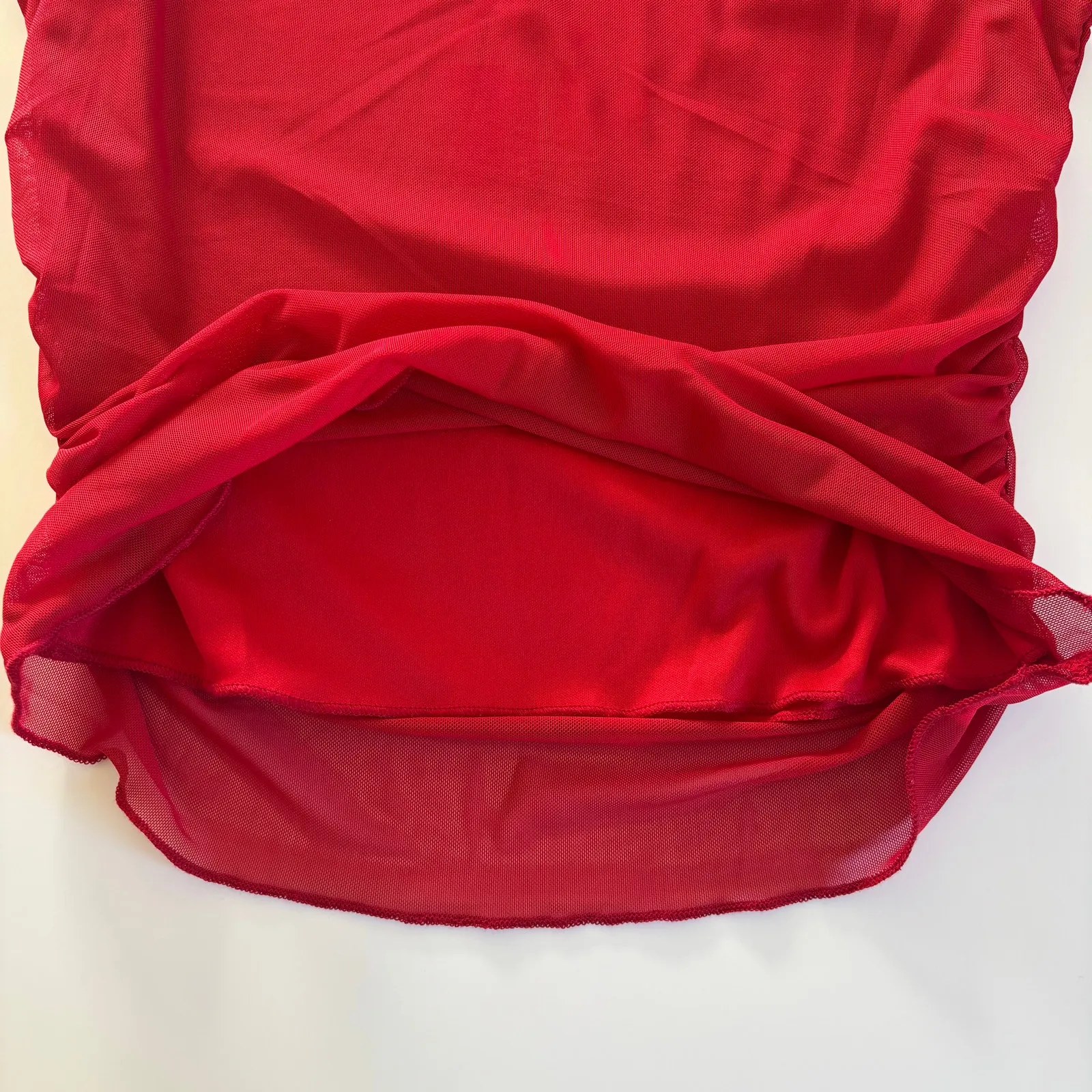 Gab & Kate Joey Red Ruched Sleeveless Top Women’s Medium NWT Romantic Coquette - Image 6