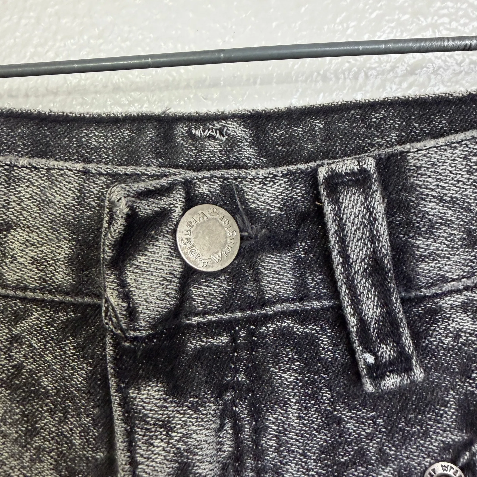 Vtg Wrangler Jeans Womens 27x29.5 Bareback Black Acid Wash Cotton Made in USA * - Image 5