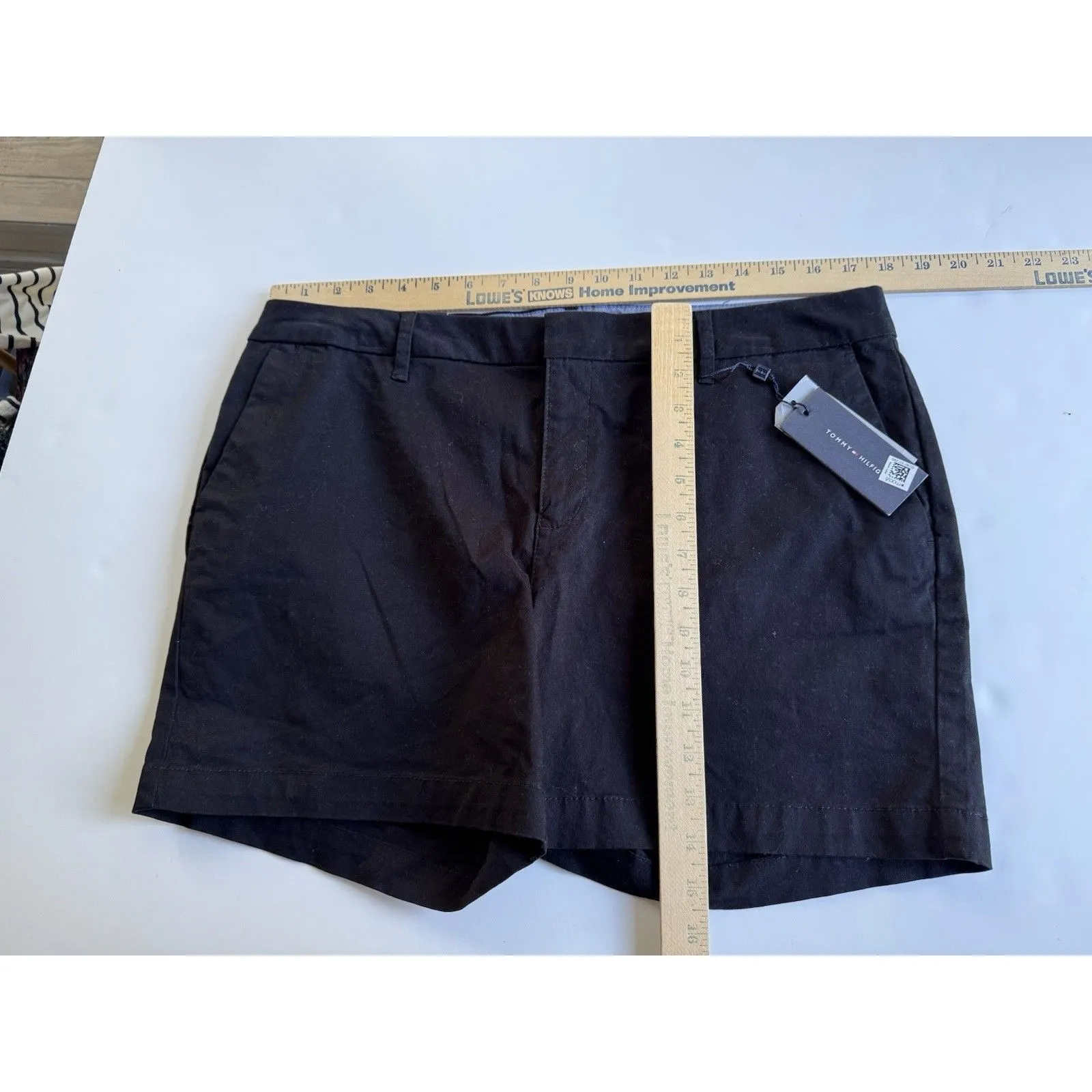 Tommy Hilfiger Black Khaki Hollywood Shorts Womens 14 NWT Chino Casual Preppy - Image 8