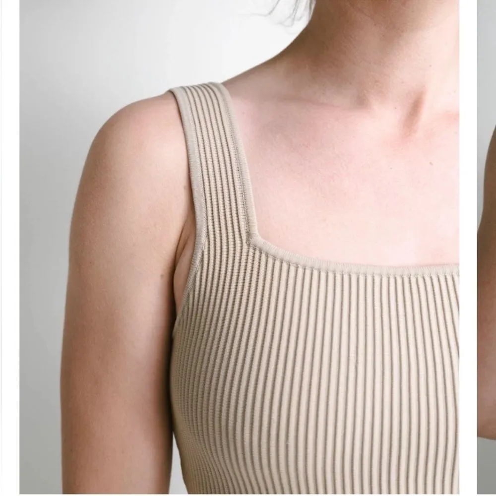 NWT Darling Society Noble Ribbed Tank Small Tan - Image 2