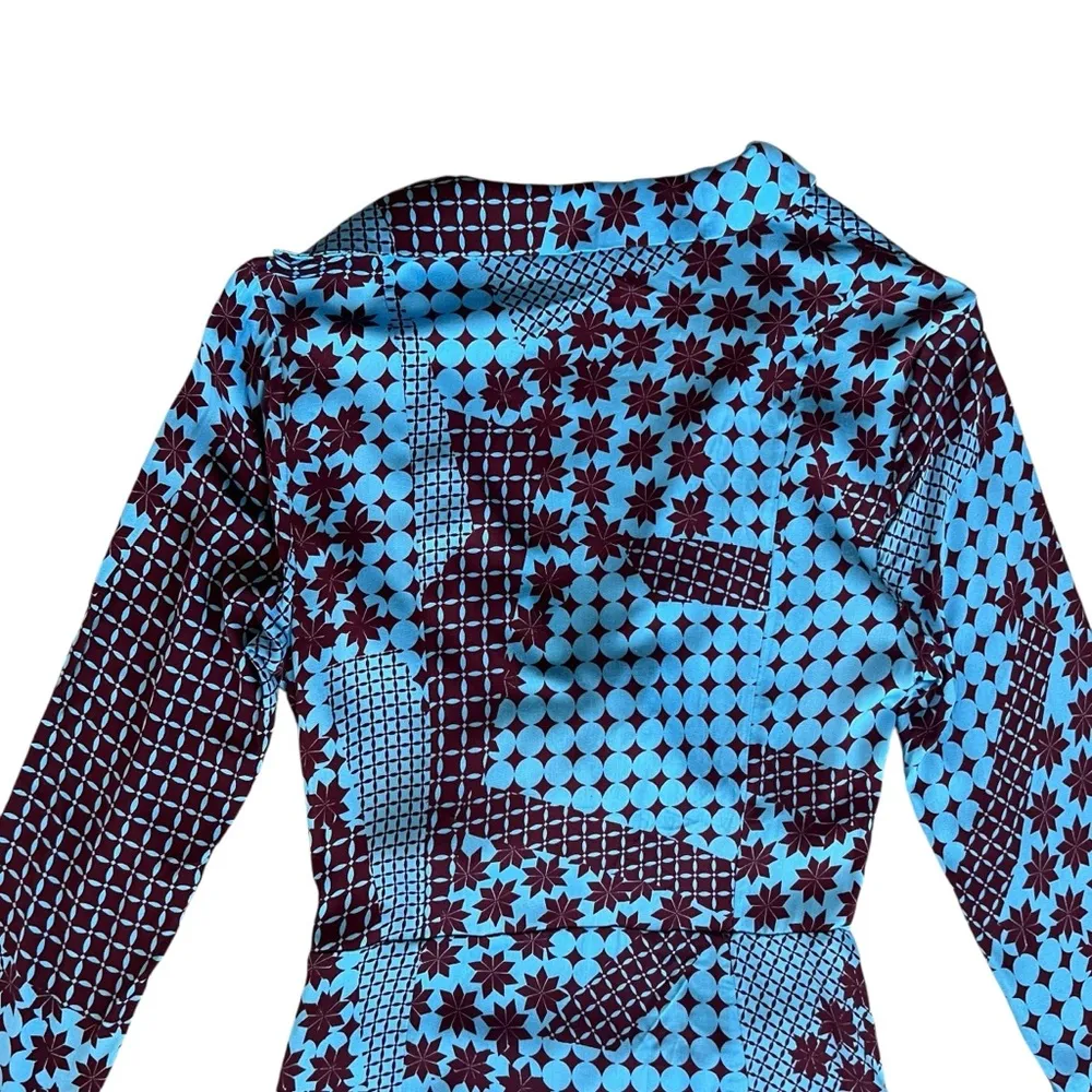 Free People x REVOLVE Women’s Miki Long Sleeve Blue Sea Combo Printed Mini Dress - Image 8