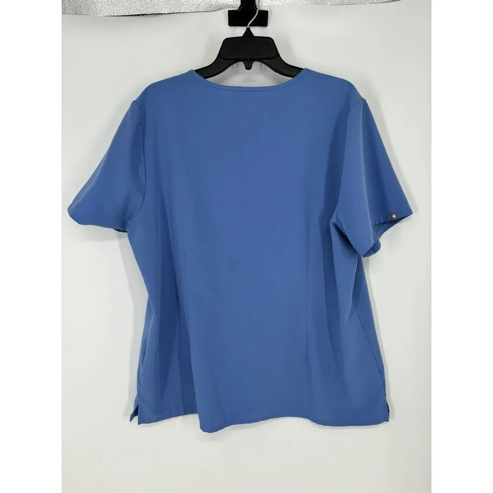 Figs Casma Three Pocket Scrub Top Short Sleeve V Neck Shirt Stretch Size 2XL XXL - Image 2