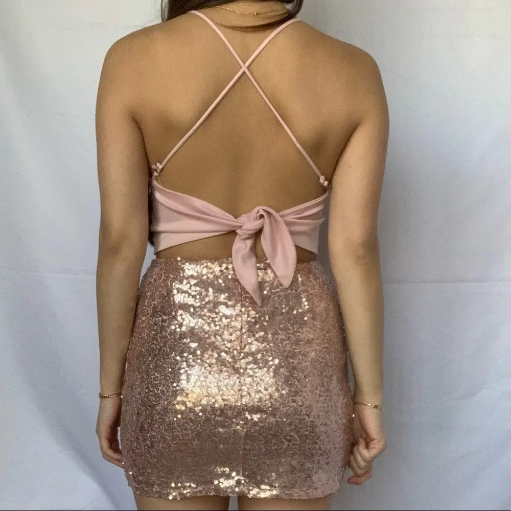Bel-Air Two Piece Set in Sequin Rose - Image 7