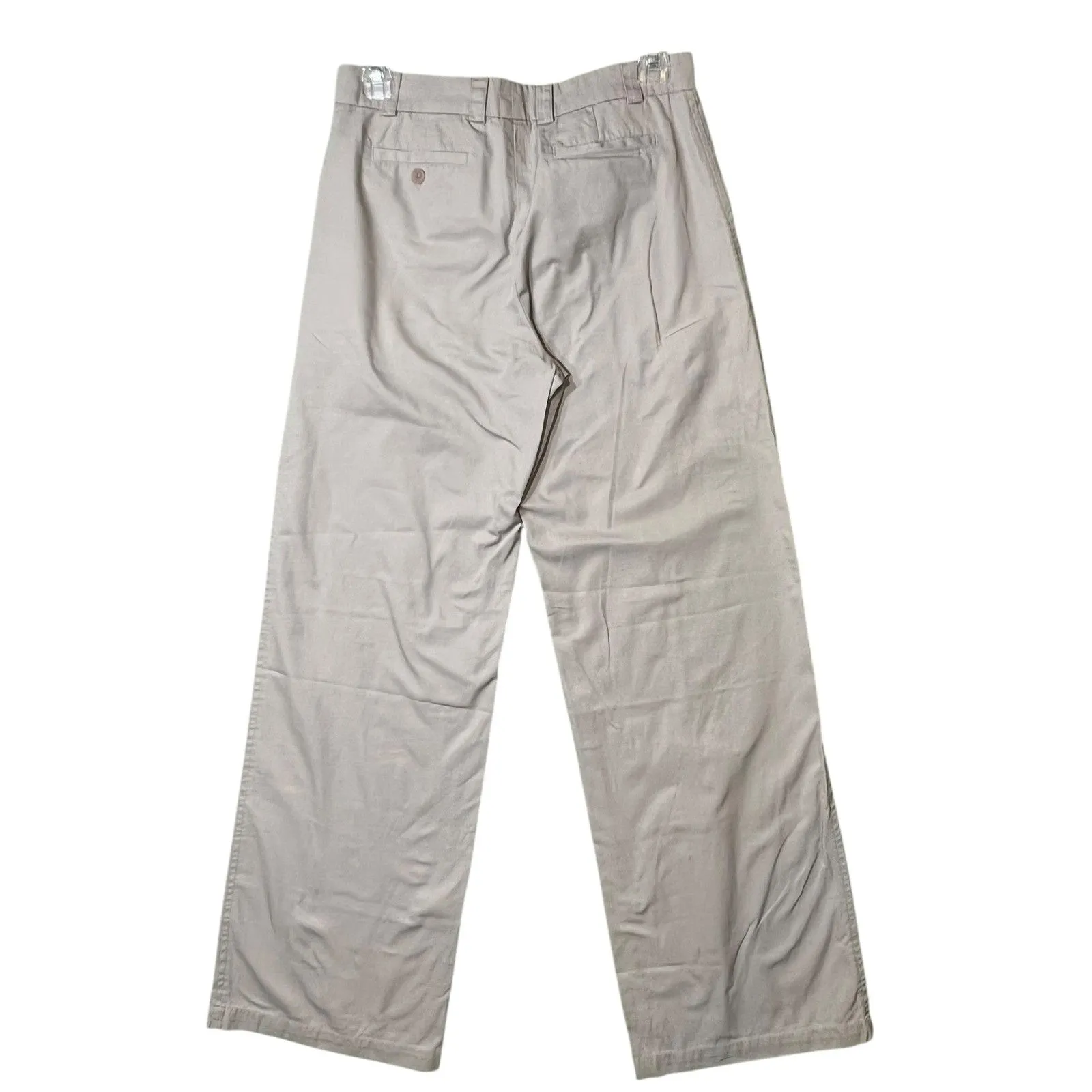 AX Armani Exchange Wide Leg Chino Pants Women's Size 0 Beige High Rise Casual - Image 3