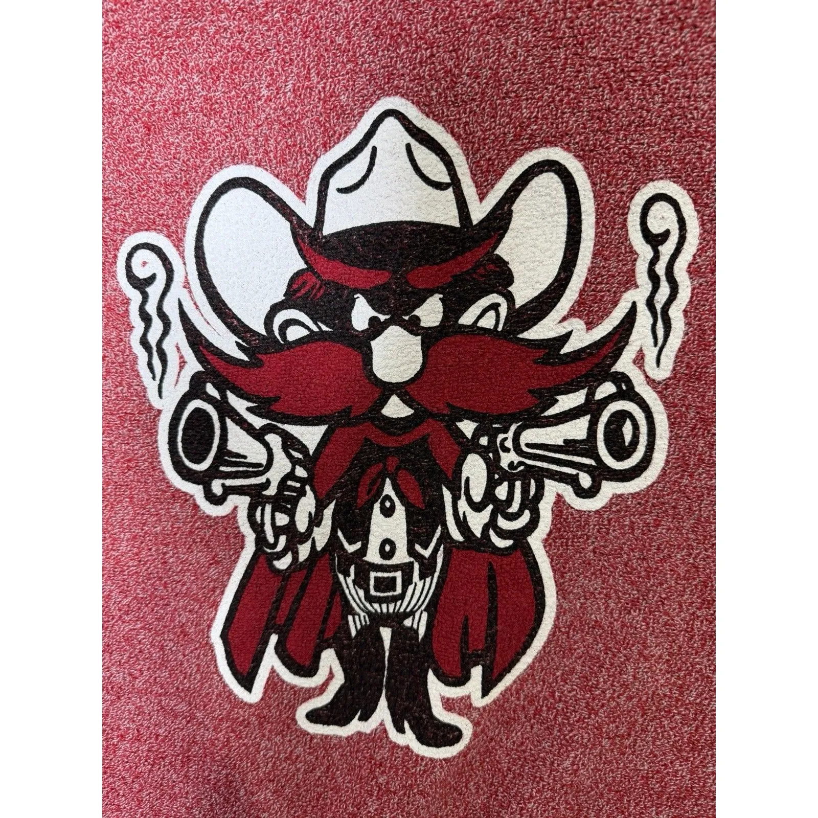 COZY XL Pressbox Comfy Terry Red Cowboy Graphic Sweatshirt Tunic Cotton Blend - Image 2