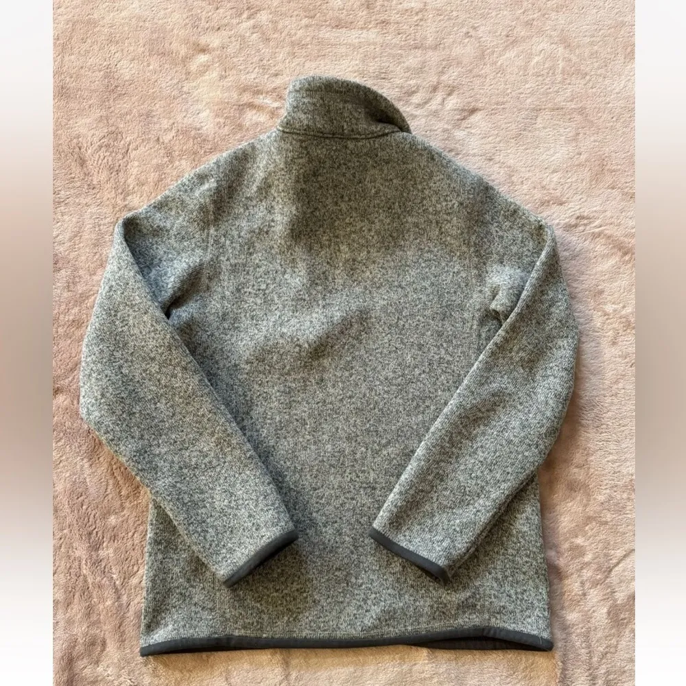 PATAGONIA Girls Better Sweater 1/4 Zip Fleece‎ Pullover Heather Gray Size XL 14 - Image 9