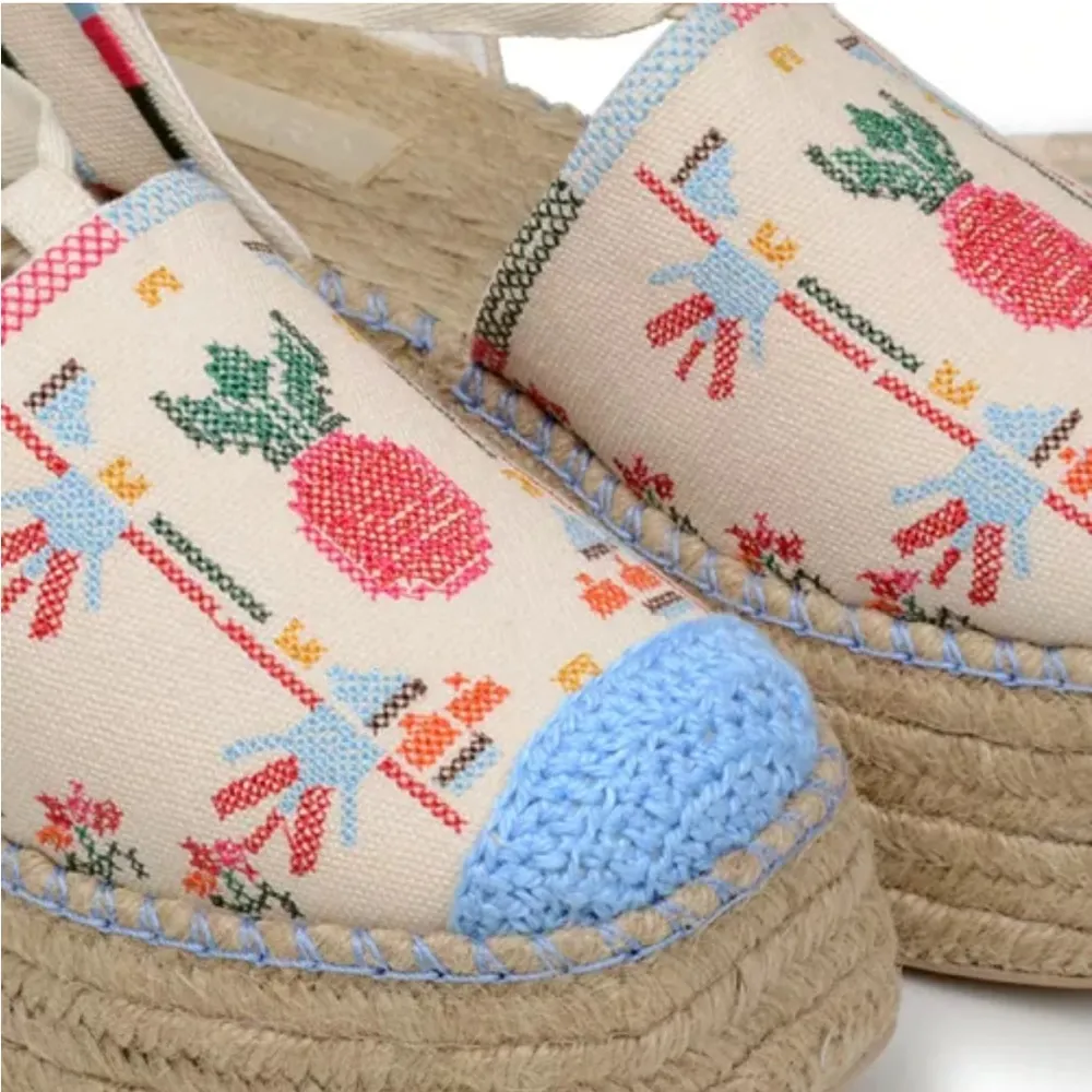 FARM Rio Paradise Bead Embellished Espadrille Platform Shoes Size 11 NWT+DustBag - Image 5