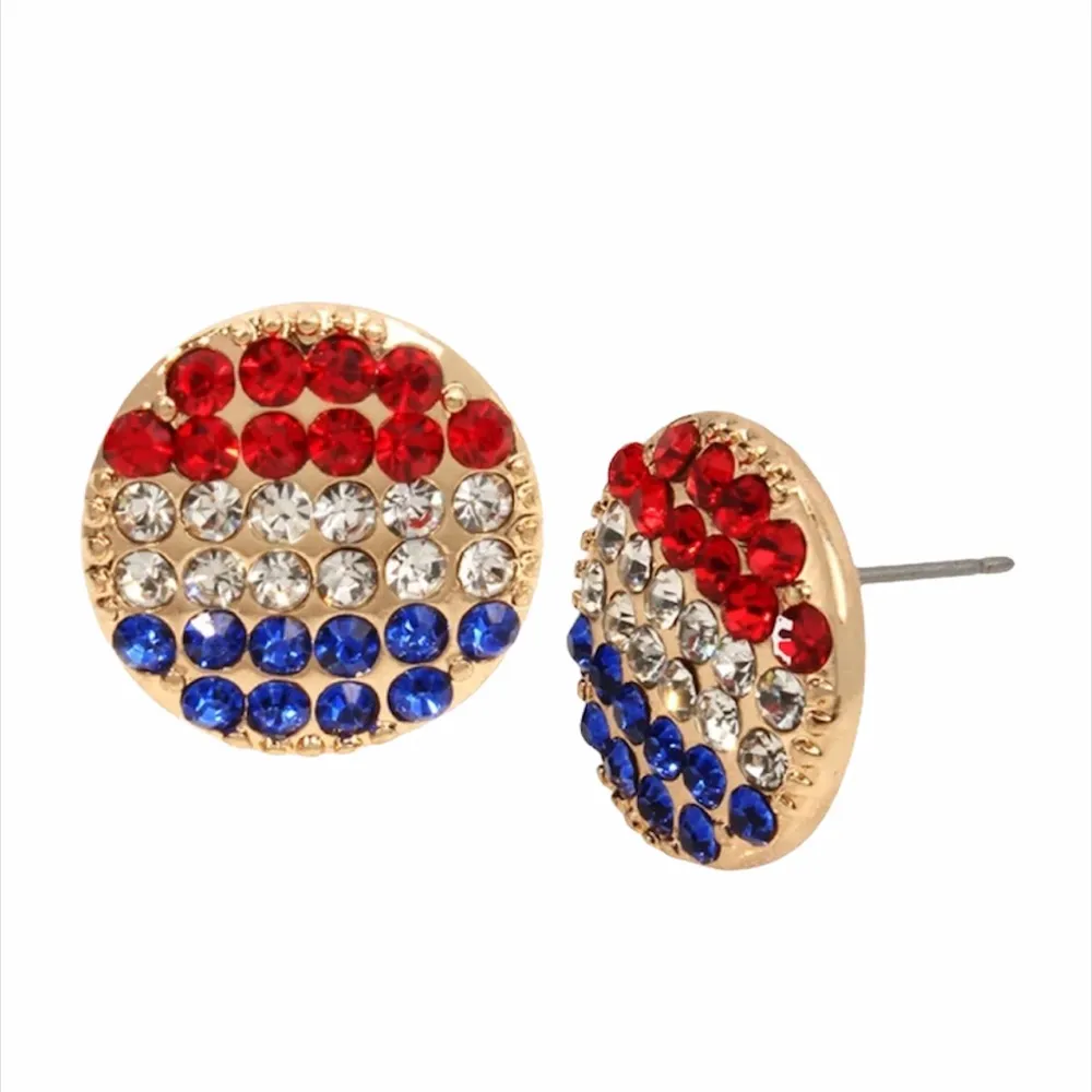 Betsey Johnson Firework Fun Round Earrings, Gold - Image 4