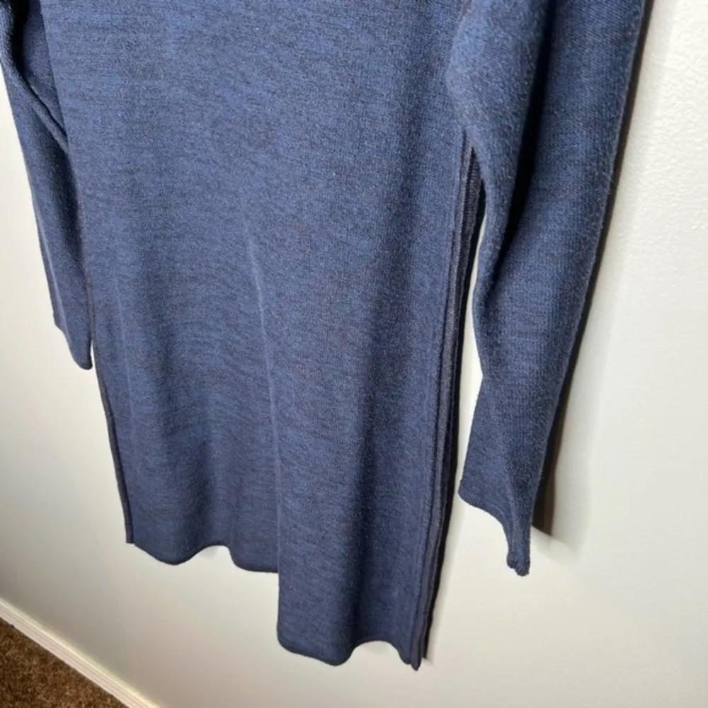 Athleta Retreat Marled Knit Multi Long Sleeves Roundneck Pullover Midi Dress med - Image 5