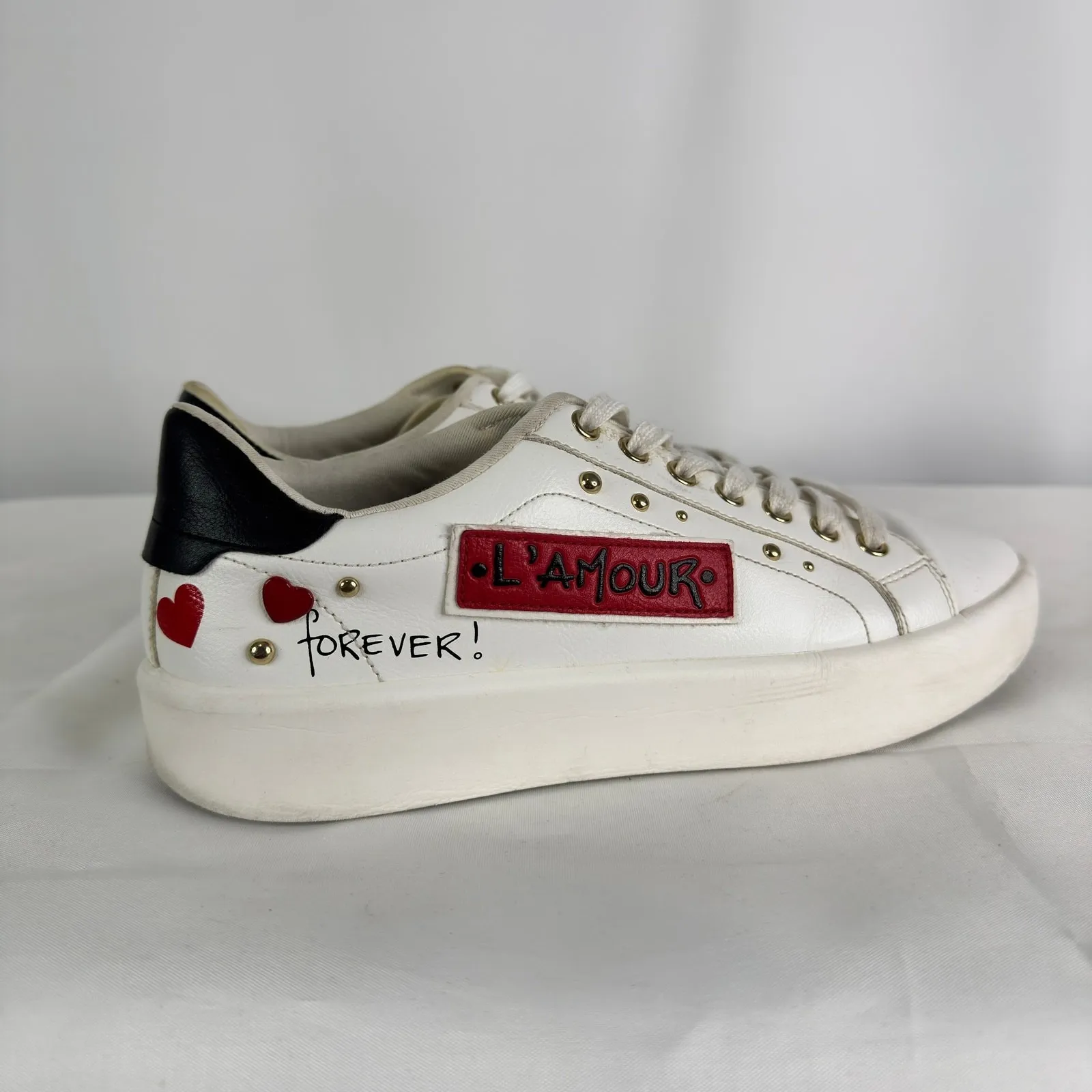 Aldo‎ Amorette Forever Amour Leather Fashion Sneaker Size 7 - Image 3