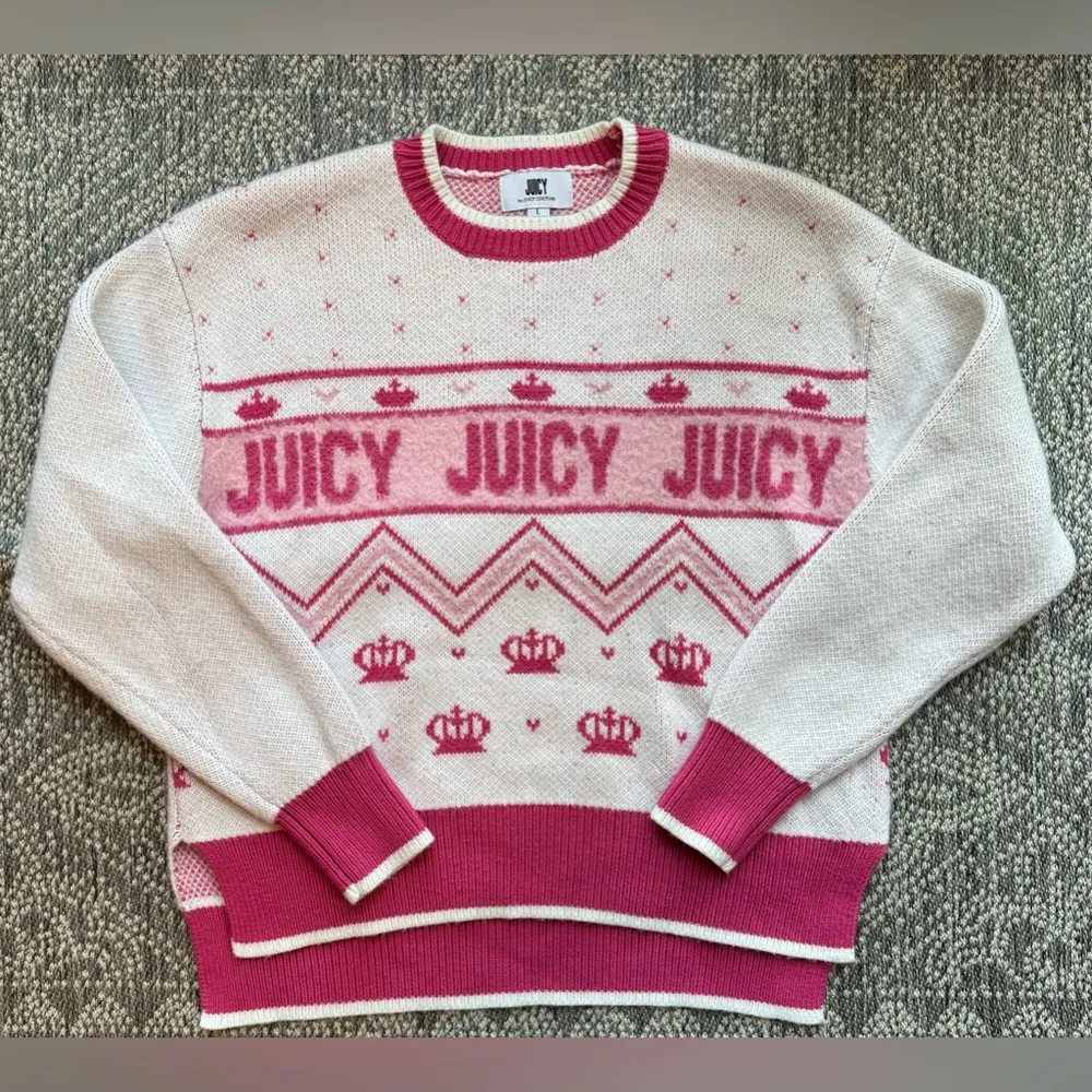 JUICY COUTURE Crew Neck Long Sleeve Pullover Sweater - Large - Image 16