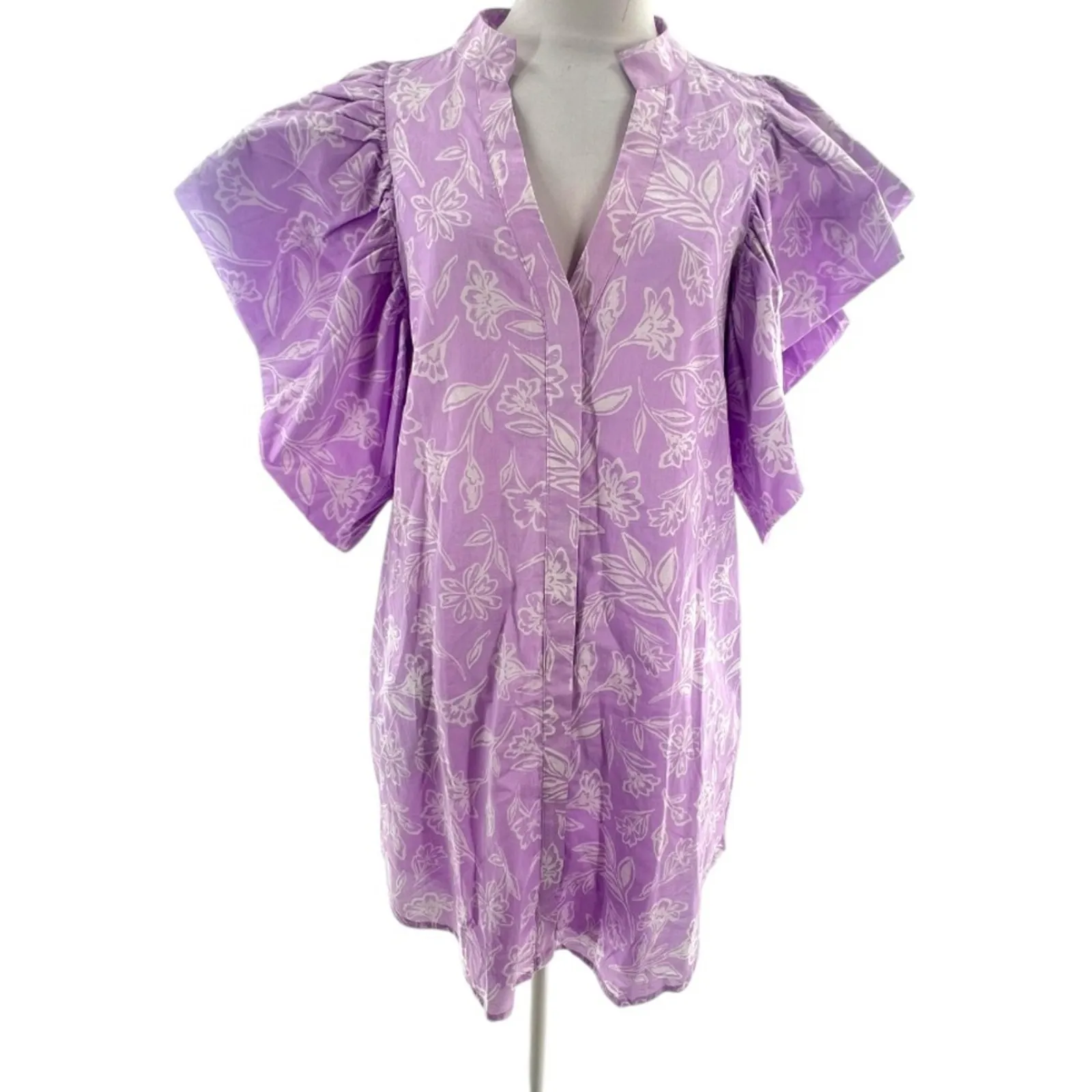 NWT J.Marie The Vivian Shirt Dress purple sz L Size L - Image 11