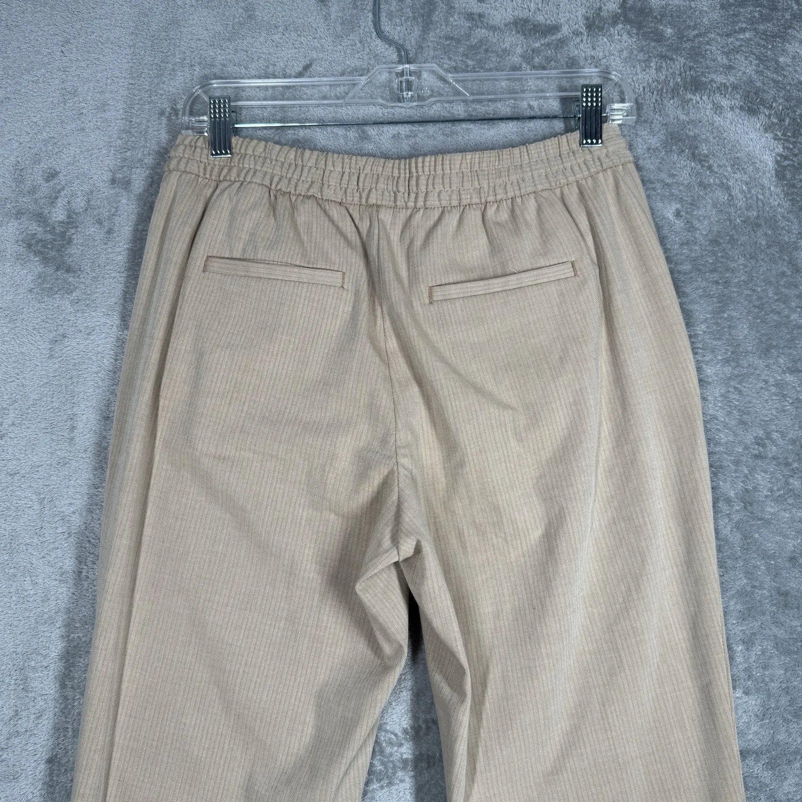 Banana Republic Pants Women 4 Tan Houndstooh Pull On Hayden Pant Workwear Preppy - Image 5