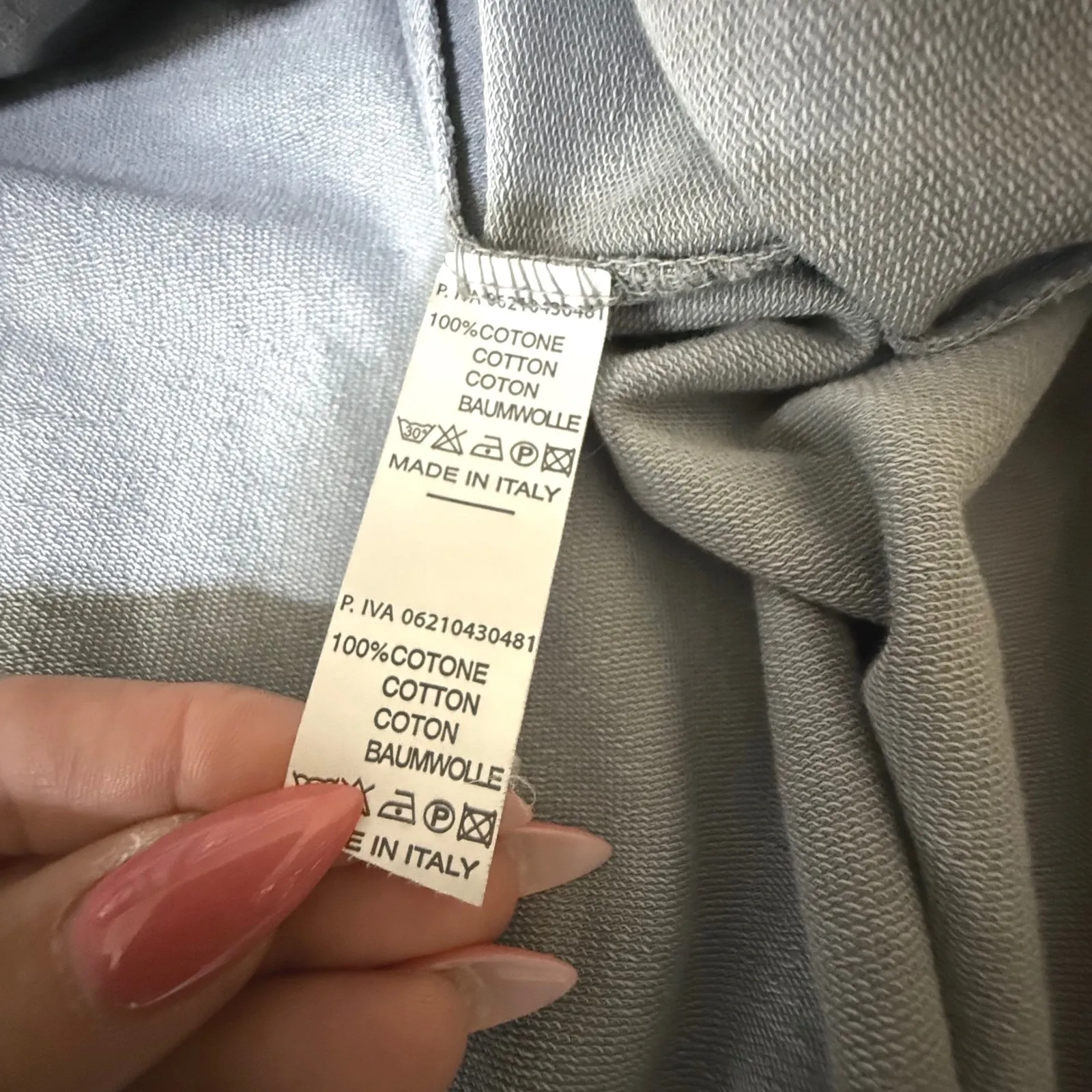 Planet Grey Cotton Asymmetrical Hem Tunic Top Made in Italy Lagenlook M/Lg Comfy Gray Size undefined - Image 6