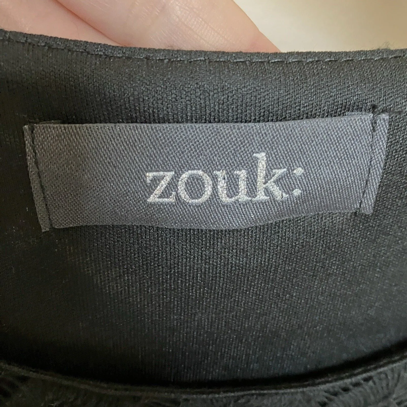 Crochet Dress Small Long Sleeve Midi Black Boho Hippie Pullover - Image 3