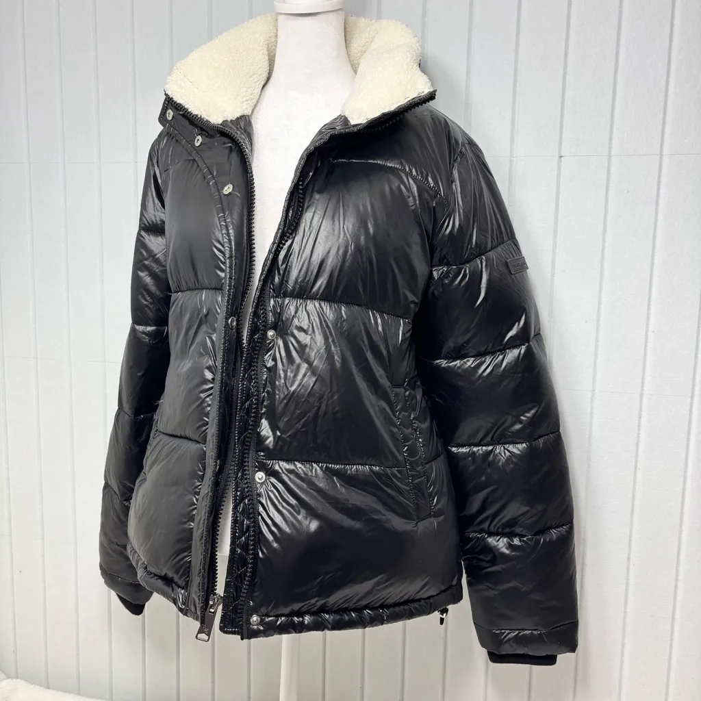 KOOLABURRA By UGG Black Jacket with Cream Sherpa Lining size S - Image 2