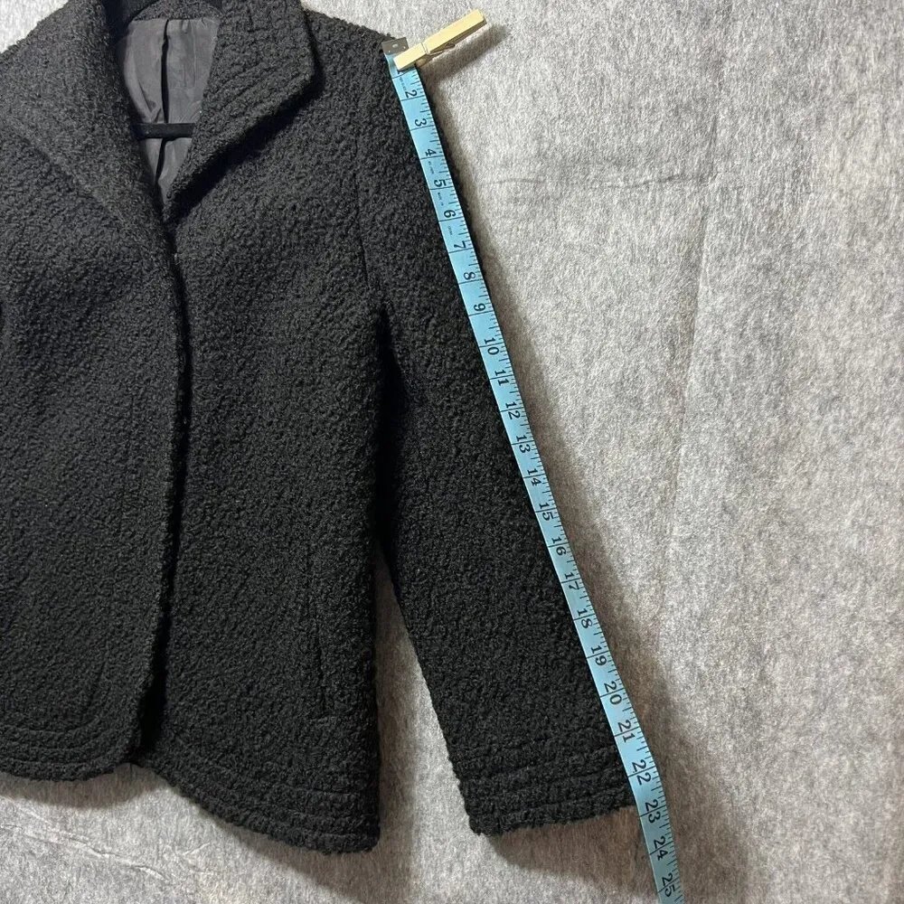 Vintage Boucle Wool Coat 60s 70s‎ Black Union Label Size undefined - Image 5