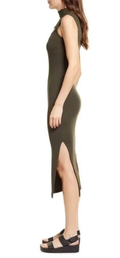 NWT All Saints Kiki Sleeveless Keyhole Front Dress - 4 - Dark Green - Image 12