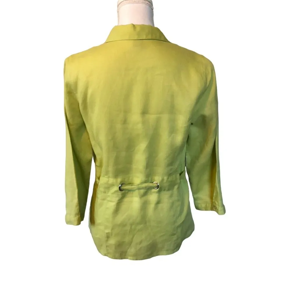 Saint Tropez West Blouse Womens M Used 100% Linen - Image 11