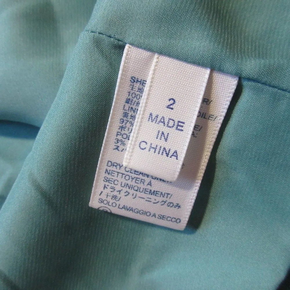 NWT Rebecca Minkoff Becky Blazer in Neptune Green Soft Silk Jacket 2 $368 - Image 7