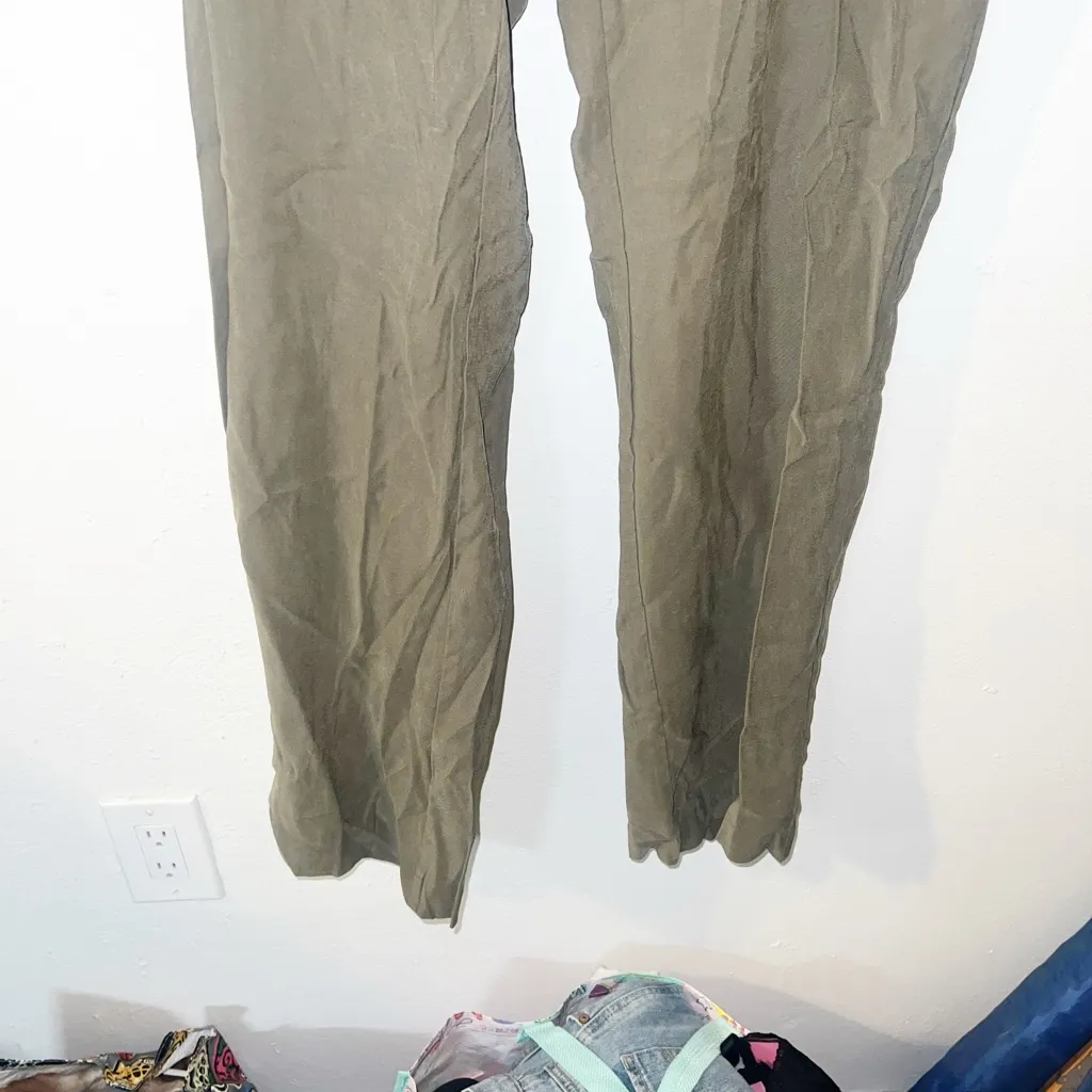 A new day olive green women’s hook zipper and button closure comfy dress pants - Image 3