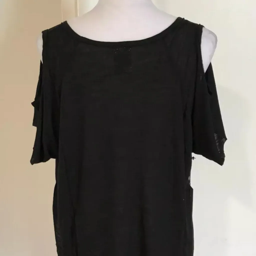 Lip Service Fashion Victim Punk Goth Japanese Anime Black Red Kanji Top M - Image 10