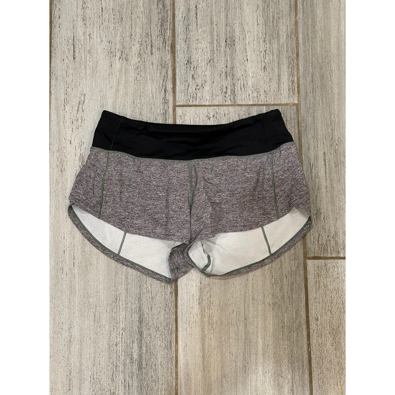 Lululemon Speed Up Shorts Women 2 Heather Lux Multi Black 4in Running Athleisure - Image 5