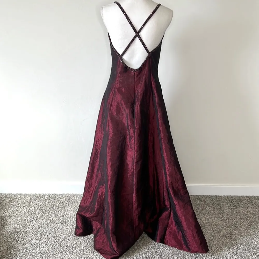Vintage Gothic Prom Dress Red Size 12 - Image 8