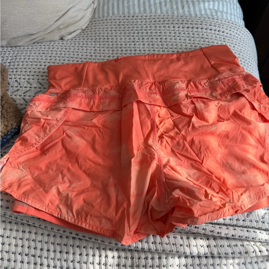 fabletics bright orange shorts - Image 2