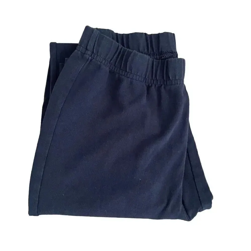 Lands’ End Black Mid-Rise Cotton Blend Soft Running Yoga Sporty Leggings SZ L - Image 8