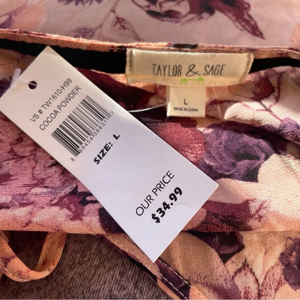 Taylor & Sage floral peasant blouse - Image 6