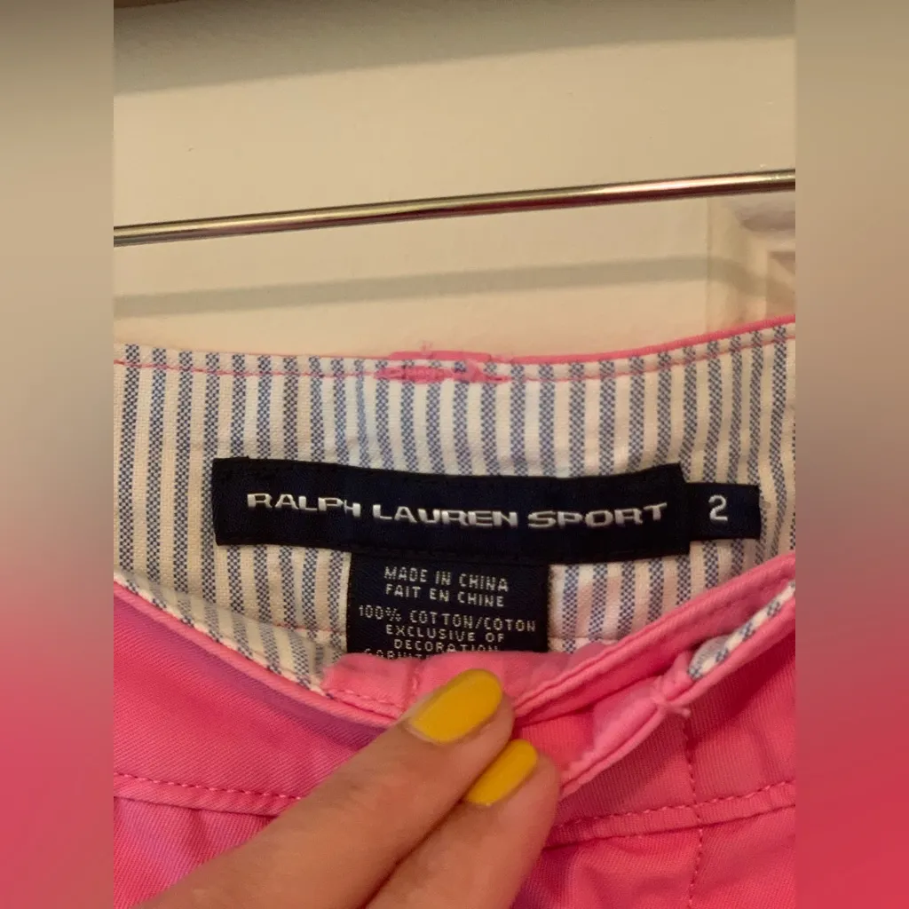 Ralph Lauren Sport Bright Pink Womens Chino Pants.  Size-2 - Image 4